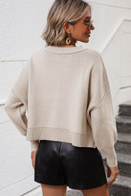 Load image into Gallery viewer, Round Neck Dropped Shoulder Pullover Sweater