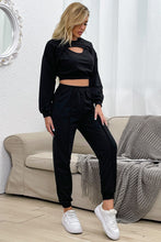 Load image into Gallery viewer, Cut Out Crop Top and Joggers Set