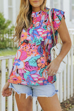 Load image into Gallery viewer, Floral Smocked Flutter Sleeve Top