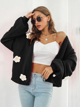 Load image into Gallery viewer, Floral Open Front Long Sleeve Cardigan
