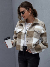 Load image into Gallery viewer, Plaid Button Down Collared Jacket