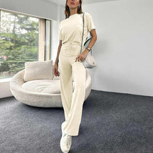 Load image into Gallery viewer, Short Sleeve T-Shirt and Drawstring Pants Set