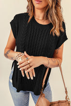 Load image into Gallery viewer, Cable-Knit Side Slit Sweater Vest