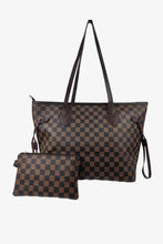 Load image into Gallery viewer, Checkered PVC Two-Piece Bag Set