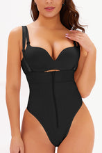 Load image into Gallery viewer, Adjustable Strap Zip-Up Shaping Bodysuit