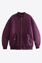 Load image into Gallery viewer, Baseball Collar Zip-Up Jacket
