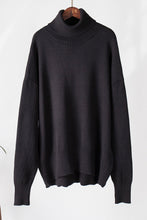 Load image into Gallery viewer, Turtle Neck Dropped Shoulder Sweater