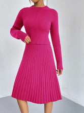 Load image into Gallery viewer, Rib-Knit Sweater and Skirt Set