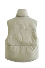 Load image into Gallery viewer, Zip-Up Drawstring Puffer Vest