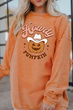 Load image into Gallery viewer, HOWDY Pumpkin Graphic Ribbed Sweatshirt