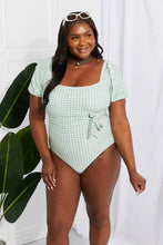 Load image into Gallery viewer, Air Puff Sleeve One-Piece in Sage