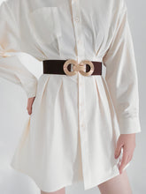 Load image into Gallery viewer, Geometric Buckle Elastic Wide Belt