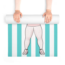 Load image into Gallery viewer, Turquoise &amp; White Foam Yoga Mat