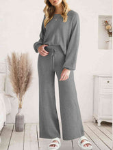 Load image into Gallery viewer, Long Sleeve Lounge Top and Drawstring Pants Set
