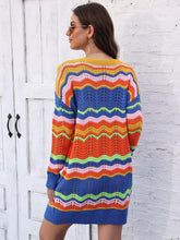 Load image into Gallery viewer, Openwork Round Neck Sweater Dress