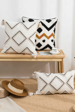 Load image into Gallery viewer, Geometric Embroidered Decorative Throw Pillow Case