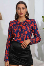Load image into Gallery viewer, Floral Long Puff Sleeve Blouse