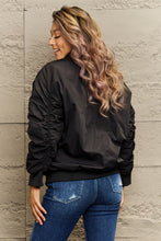 Load image into Gallery viewer, Baseball Collar Zip-Up Jacket