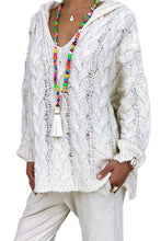 Load image into Gallery viewer, Cable-Knit Hooded Sweater