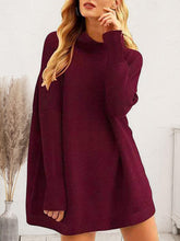 Load image into Gallery viewer, Round Neck Long Sleeve Sweater Dress
