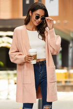 Load image into Gallery viewer, Double Take Drop Shoulder Ribbed Trim Open Front Cardigan