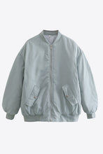 Load image into Gallery viewer, Baseball Collar Zip-Up Jacket