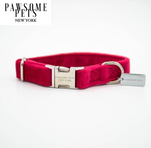 SMALL-SIZE DOG & CAT COLLAR - RED VELVET-0