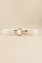 Load image into Gallery viewer, Circle Shape Buckle Zinc Alloy Buckle PU Leather Belt