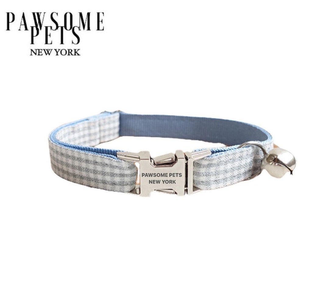 SMALL-SIZE DOG & CAT COLLAR - CHARCOAL GREY STRIPE-0