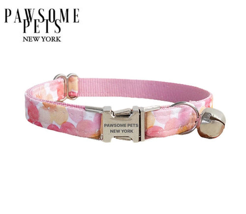 SMALL-SIZE DOG & CAT COLLAR - LIGHT PINK BALL-0
