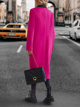 Load image into Gallery viewer, Collared Neck Buttoned Longline Coat