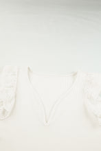 Load image into Gallery viewer, Deep V Lace Butterfly Sleeve Top