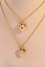 Load image into Gallery viewer, Zircon Heart Shape 14K Gold-Plated Pendant Necklace