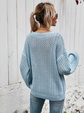 Load image into Gallery viewer, V-Neck Dropped Shoulder Sweater