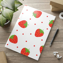Load image into Gallery viewer, Sweet Strawberries Hardcover Notebook