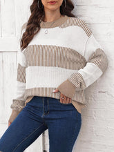 Load image into Gallery viewer, Full Size Round Neck Drop Shoulder Sweater