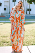 Load image into Gallery viewer, Tie-Dye Collared Wide Leg Jumpsuit