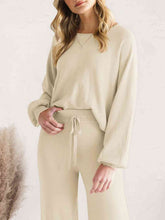 Load image into Gallery viewer, Long Sleeve Lounge Top and Drawstring Pants Set