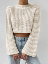 Load image into Gallery viewer, Mock Neck Long Sleeve Cropped Sweater