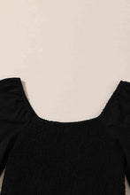 Load image into Gallery viewer, Square Neck Long Sleeve Tiered Dress