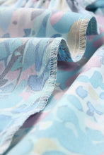 Load image into Gallery viewer, Printed Tie Neck Butterfly Sleeve Babydoll Top