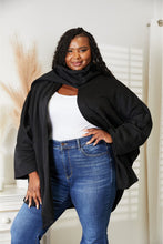 Load image into Gallery viewer, HEYSON Full Size Open Front Cardigan with Scarf Design