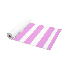 Load image into Gallery viewer, Pink and White Stripped Foam Yoga Mat