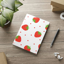 Load image into Gallery viewer, Sweet Strawberries Hardcover Notebook