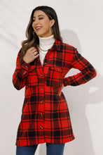 Load image into Gallery viewer, Plaid Collared Longline Coat