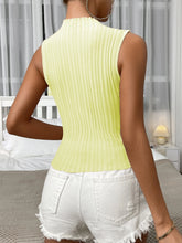Load image into Gallery viewer, Mock Neck Ribbed Knit Tank