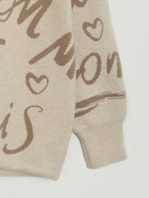Load image into Gallery viewer, Letter Round Neck Drawstring Sweater