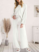 Load image into Gallery viewer, Long Sleeve Lounge Top and Drawstring Pants Set