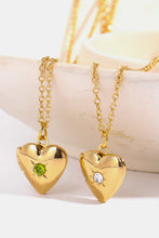 Load image into Gallery viewer, Zircon Heart Shape 14K Gold-Plated Pendant Necklace