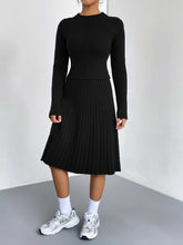 Load image into Gallery viewer, Rib-Knit Sweater and Skirt Set